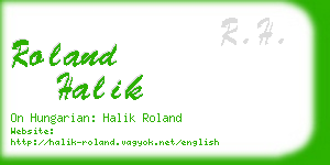 roland halik business card